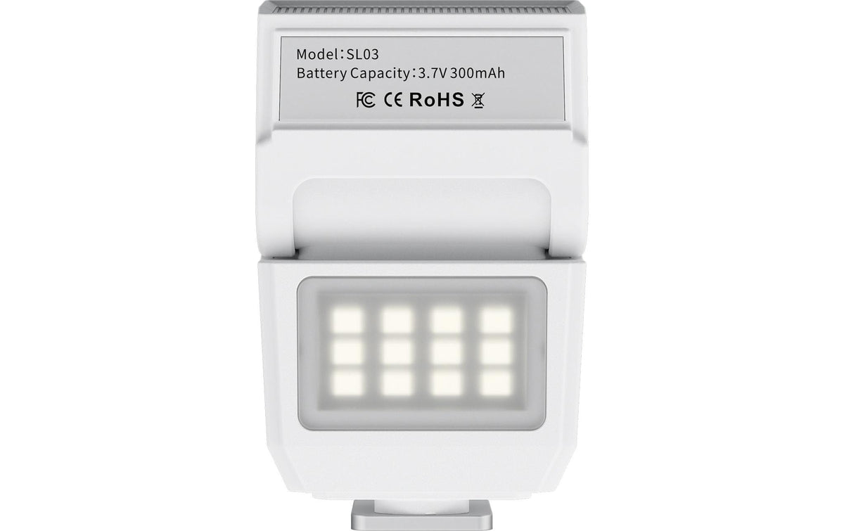 Ulanzi SL03-WH LED-Blitz – Leitzahl 8, 3,7 Wh Akku, USB-C – für Universal – Weiss