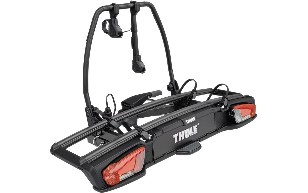 Thule Veloträger VeloSpace 3 für Anhängerkupplung – klappbar, 2 Fahrräder, max. Tragkraft 60 kg – schwarz