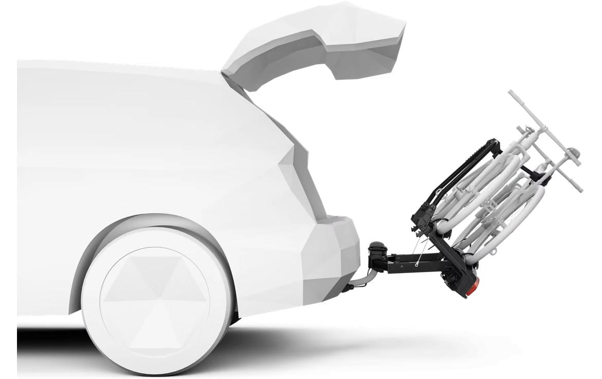 Thule Veloträger VeloSpace 3 für Anhängerkupplung – klappbar, 2 Fahrräder, max. Tragkraft 60 kg – schwarz