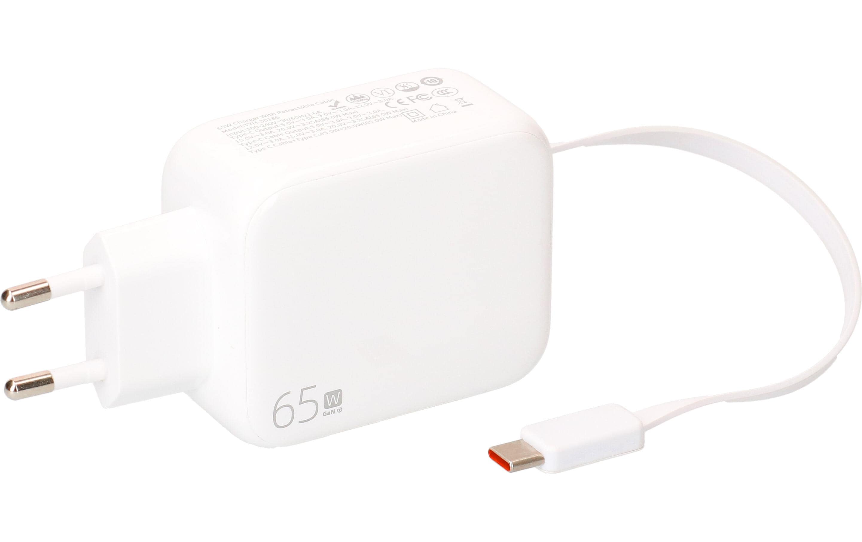 Max Hauri AG Max Hauri USB-Ladegerät 2×65 W – USB-C×2 – PD, QC, GaN – Weiss