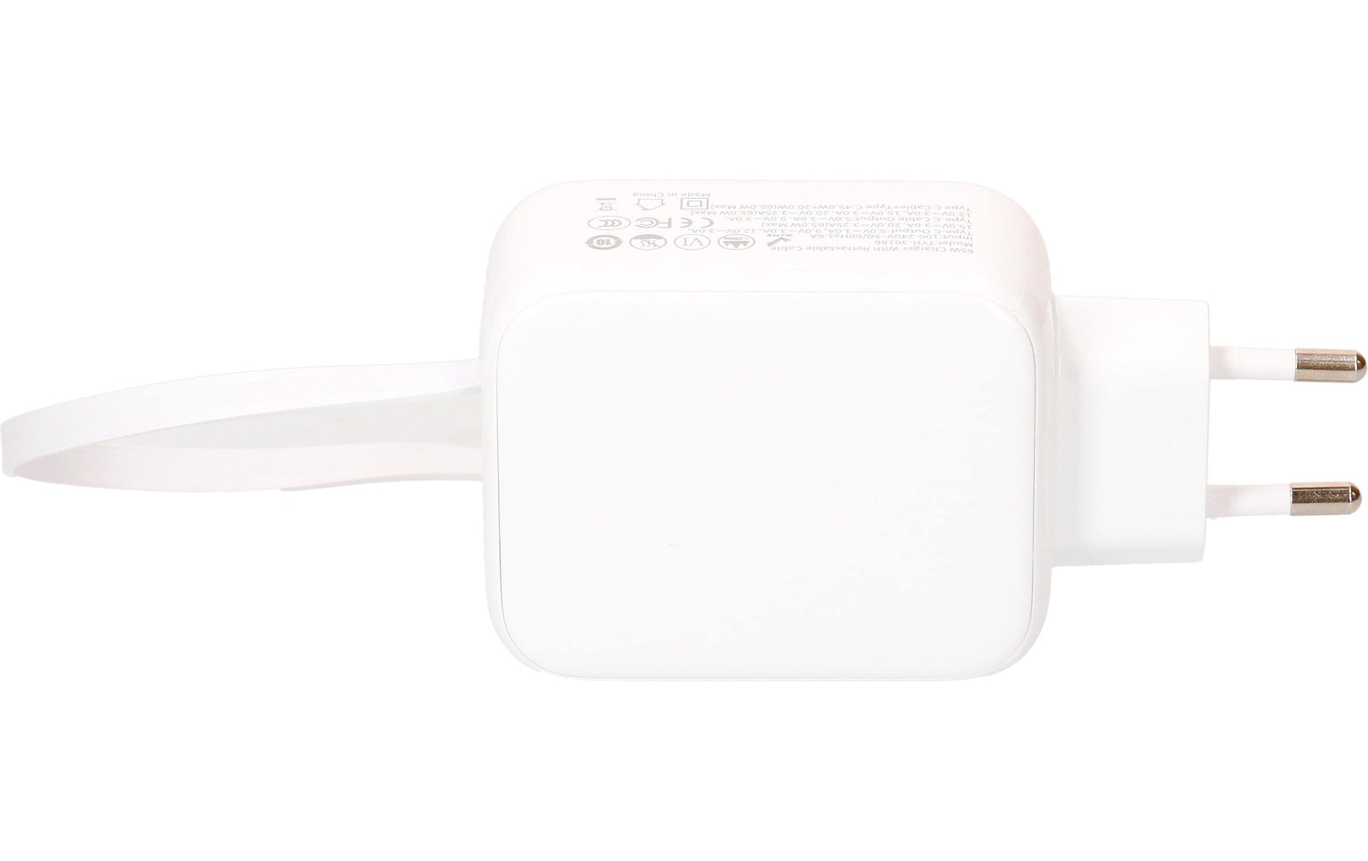 Max Hauri AG Max Hauri USB-Ladegerät 2×65 W – USB-C×2 – PD, QC, GaN – Weiss