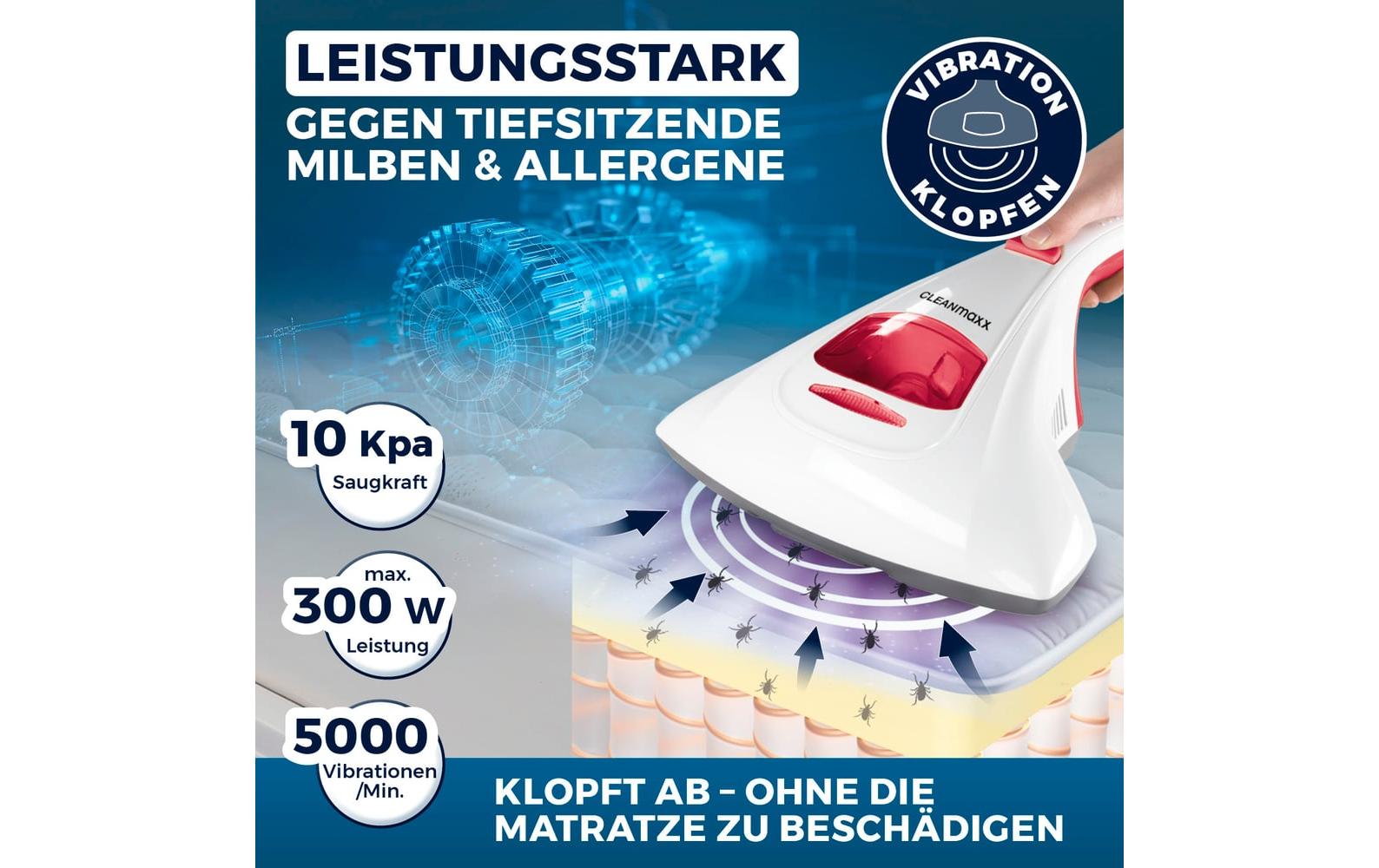 Cleanmaxx Waschsauger Matratzenreiniger – 300 W, 0,25/0,25 l