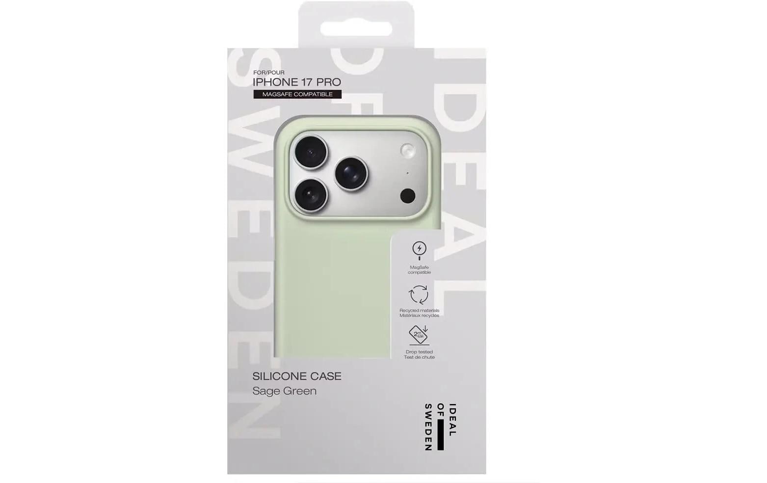 iDeal of Sweden – Rückcover – für Apple iPhone 17 Pro – MagSafe, PC+Polyester+Silikon, Salbeigrün