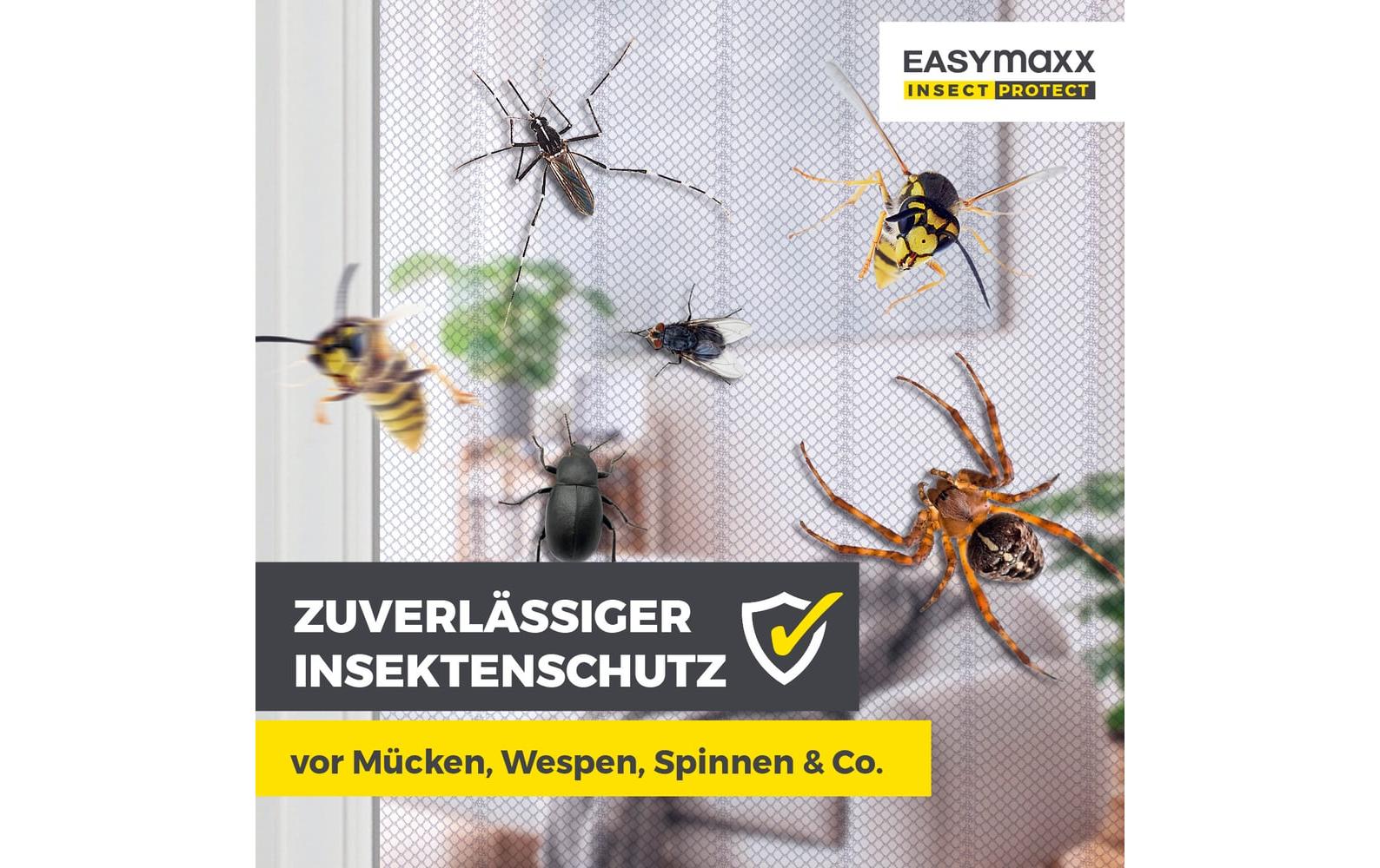 EASYmaxx Magic Klick Fliegengitter Tür – 100 × 210 cm – weiss – für Türen