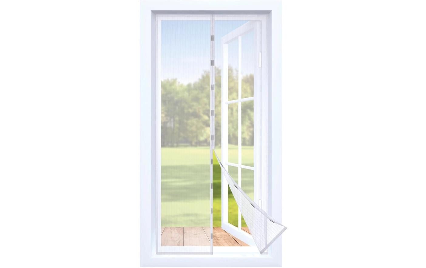 EASYmaxx Magic Klick Fliegengitter Tür – 100 × 210 cm – weiss – für Türen