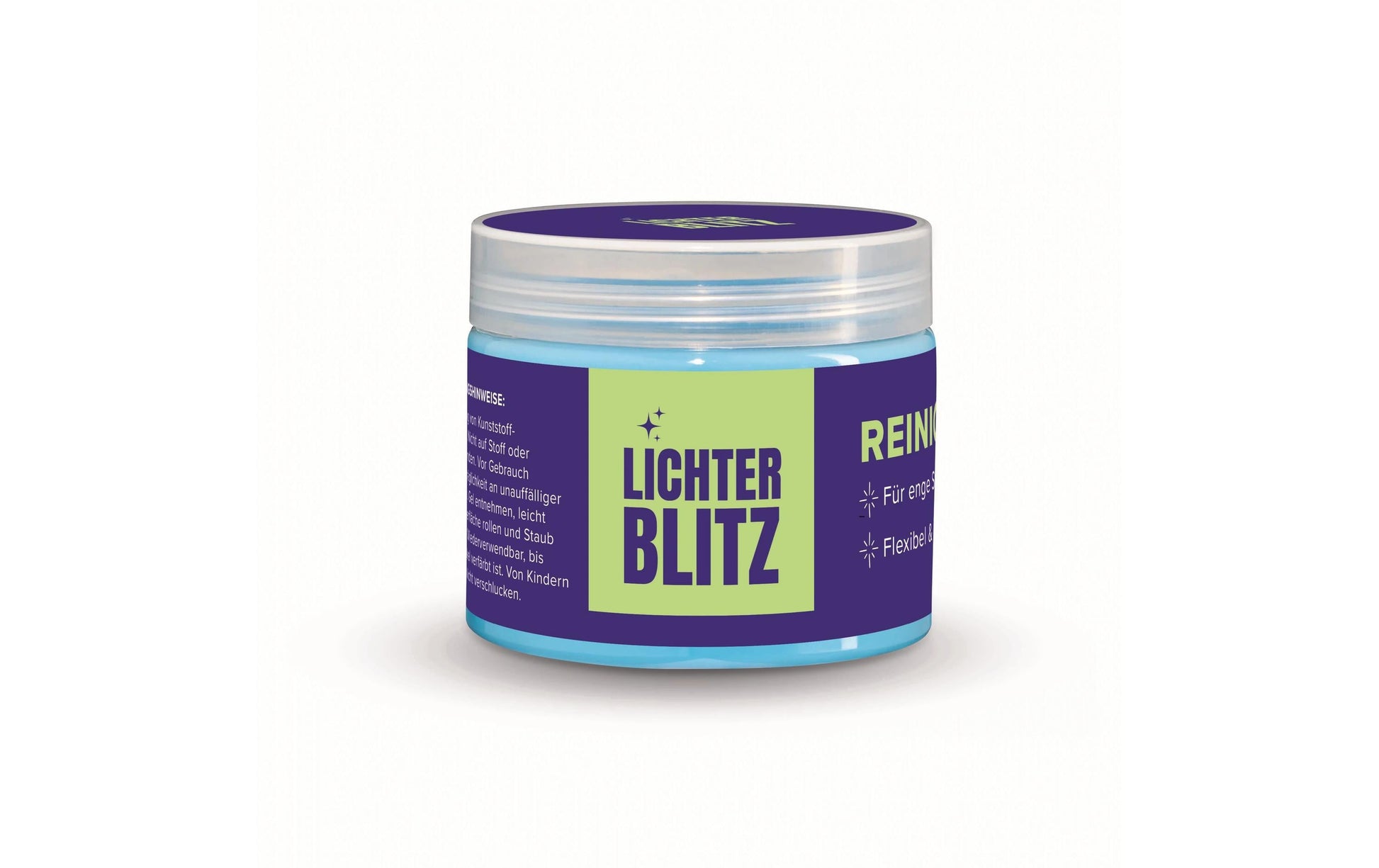 Lichterblitz Innenreiniger-Set – für Innenraum – mit Mikrofasertuch, Bürste & Reinigungsgel