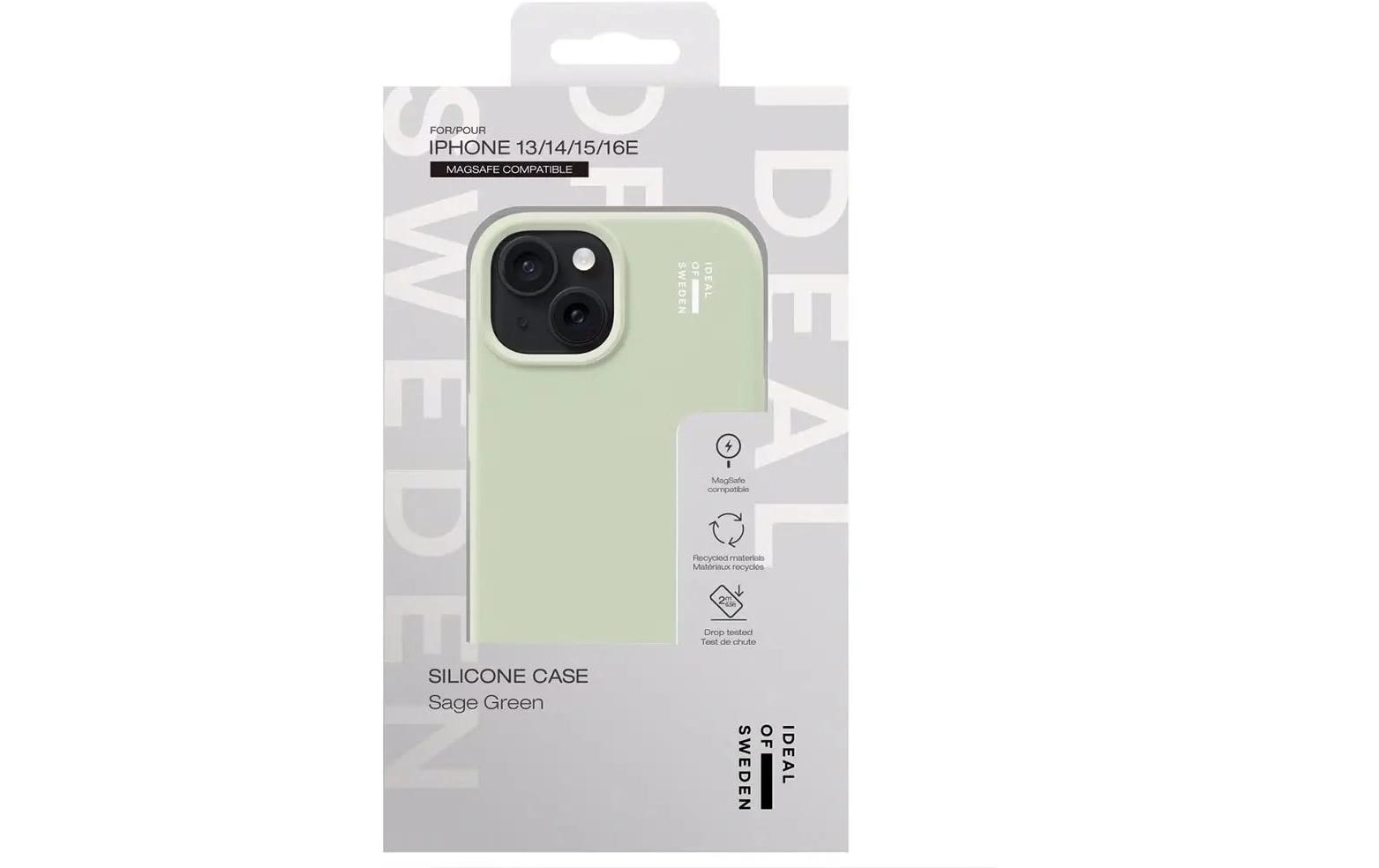Ideal of Sweden Backcover – für Apple iPhone 13–16 (Auswahl), MagSafe, Silikon, Salbei