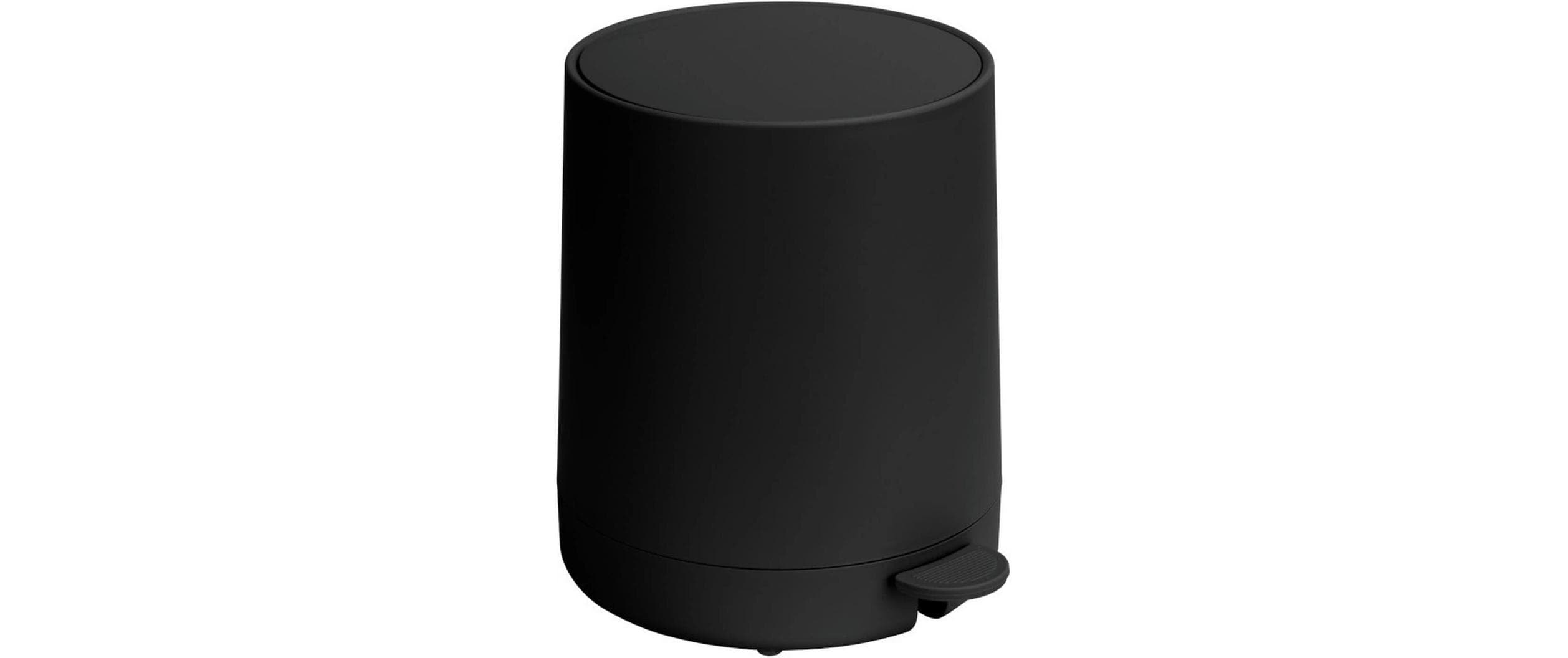 Wenko Kosmetikeimer Fablo – 5 l – Keramik, rund – schwarz