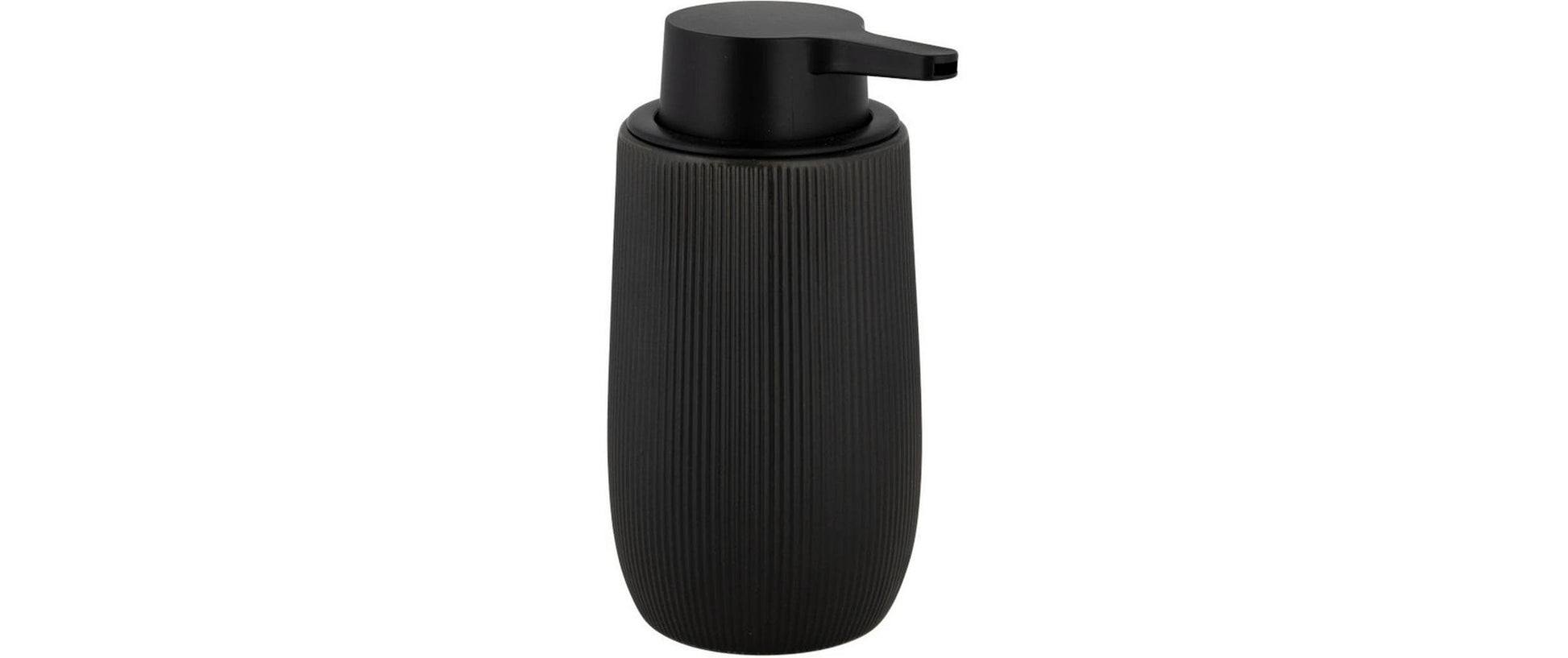 Wenko Fablo Seifenspender – Keramik, Schwarz, 300 ml