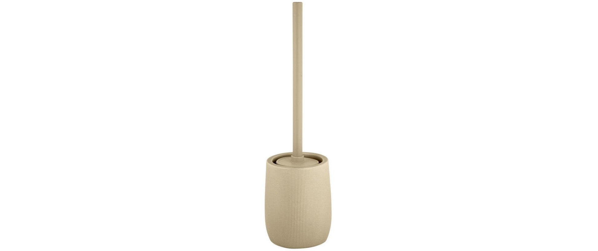 Wenko Fablo – WC-Bürstenset – Keramik, Beige, H 39,5 cm, Ø 12 cm