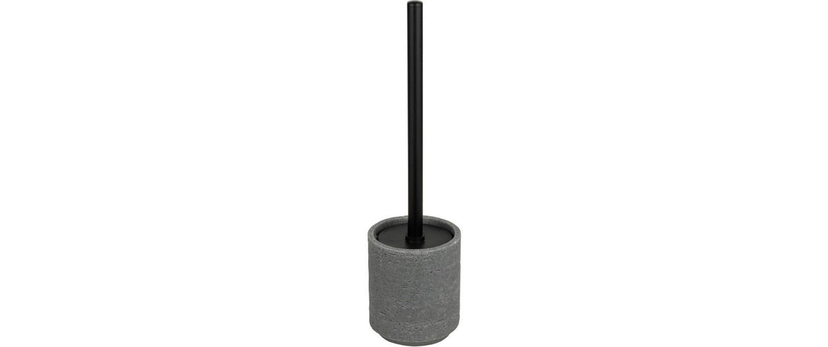 Wenko WC-Bürstenset – Edelstahl, Polyresin, Grau, H 36,5 cm, Ø 10 cm