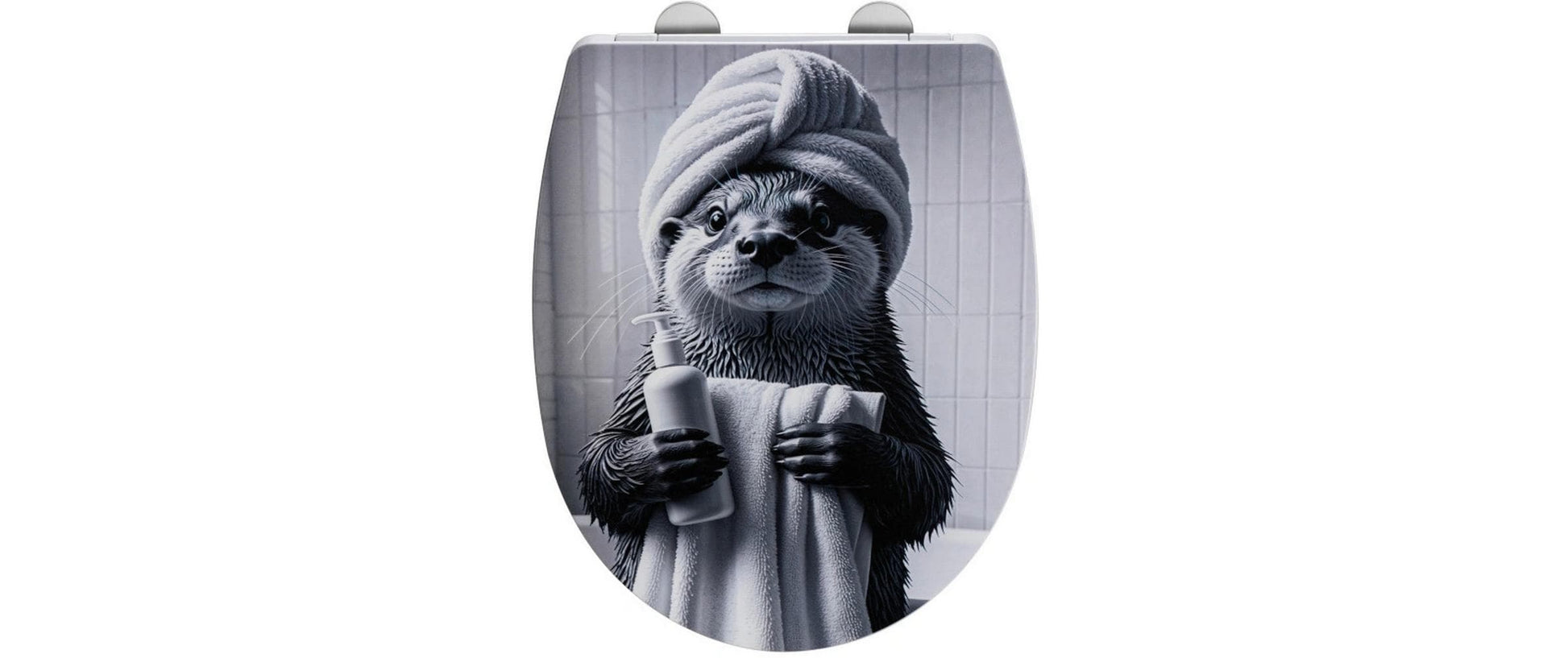 Wenko WC-Sitz – Thermoplast, Grau, 36 × 44 cm
