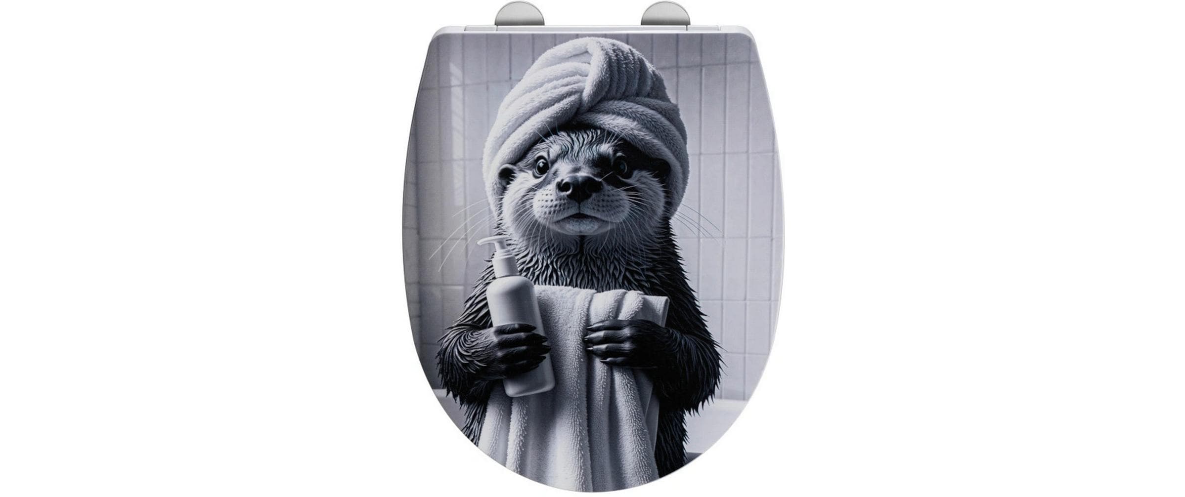 Wenko WC-Sitz – Thermoplast, Grau, 36 × 44 cm