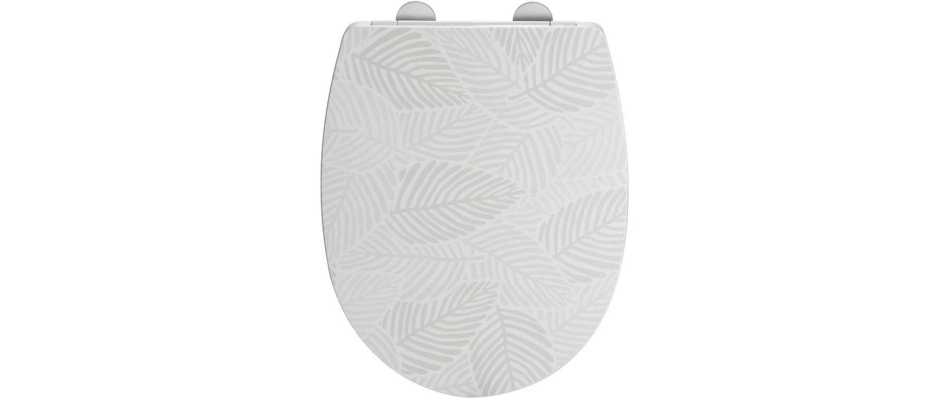Wenko Roanne – WC-Sitz – Thermoplast, Hellgrau, Easy Close, 36 × 44 cm