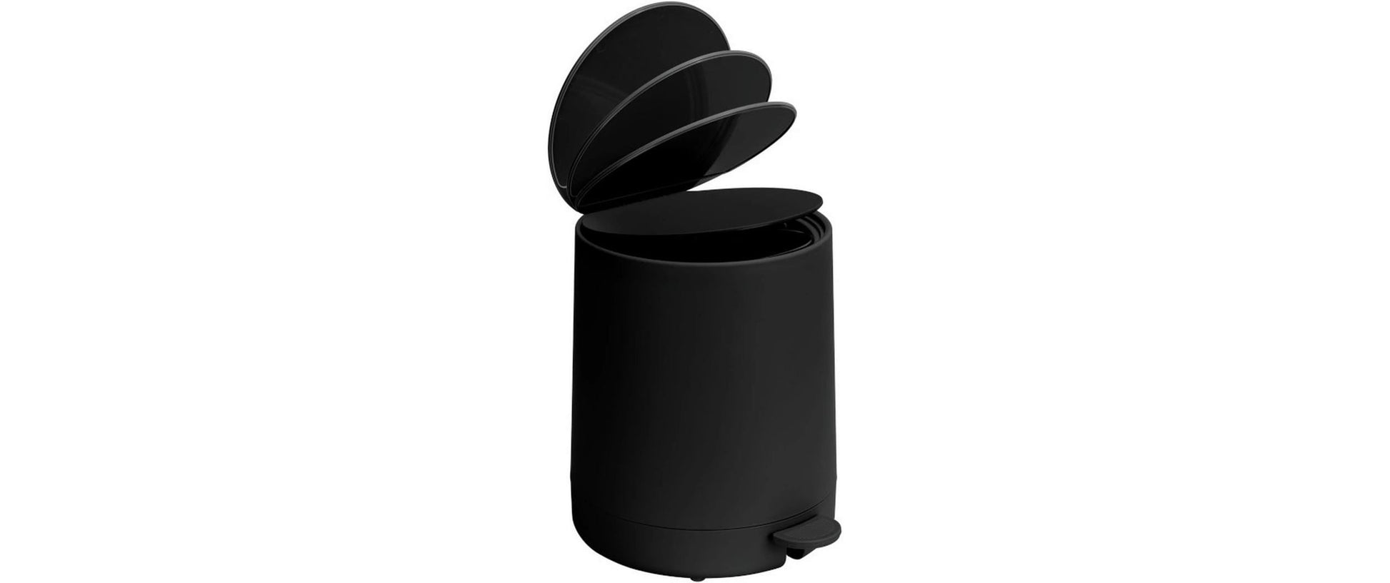 Wenko Kosmetikeimer Fablo – 5 l – Keramik, rund – schwarz