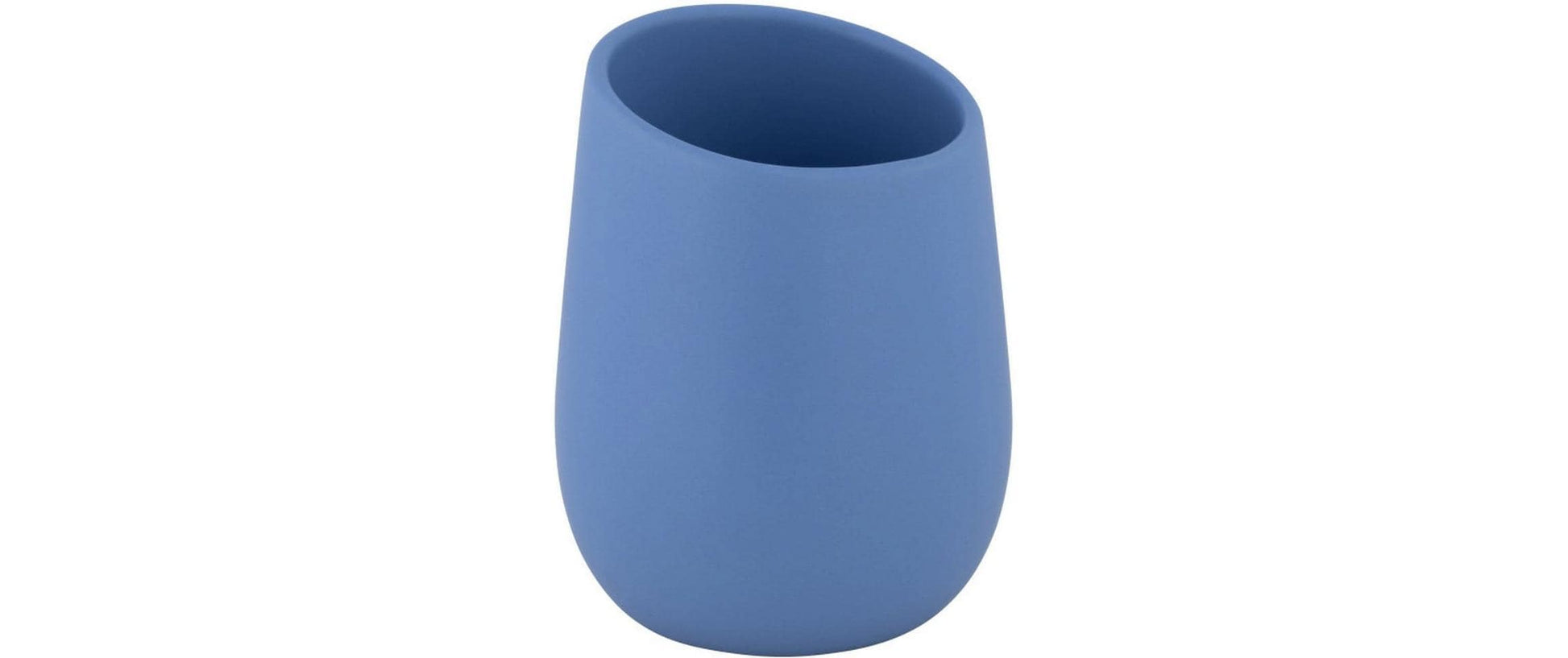 Wenko Zahnputzbecher – 8×8×10,8 cm, Keramik, Himmelblau