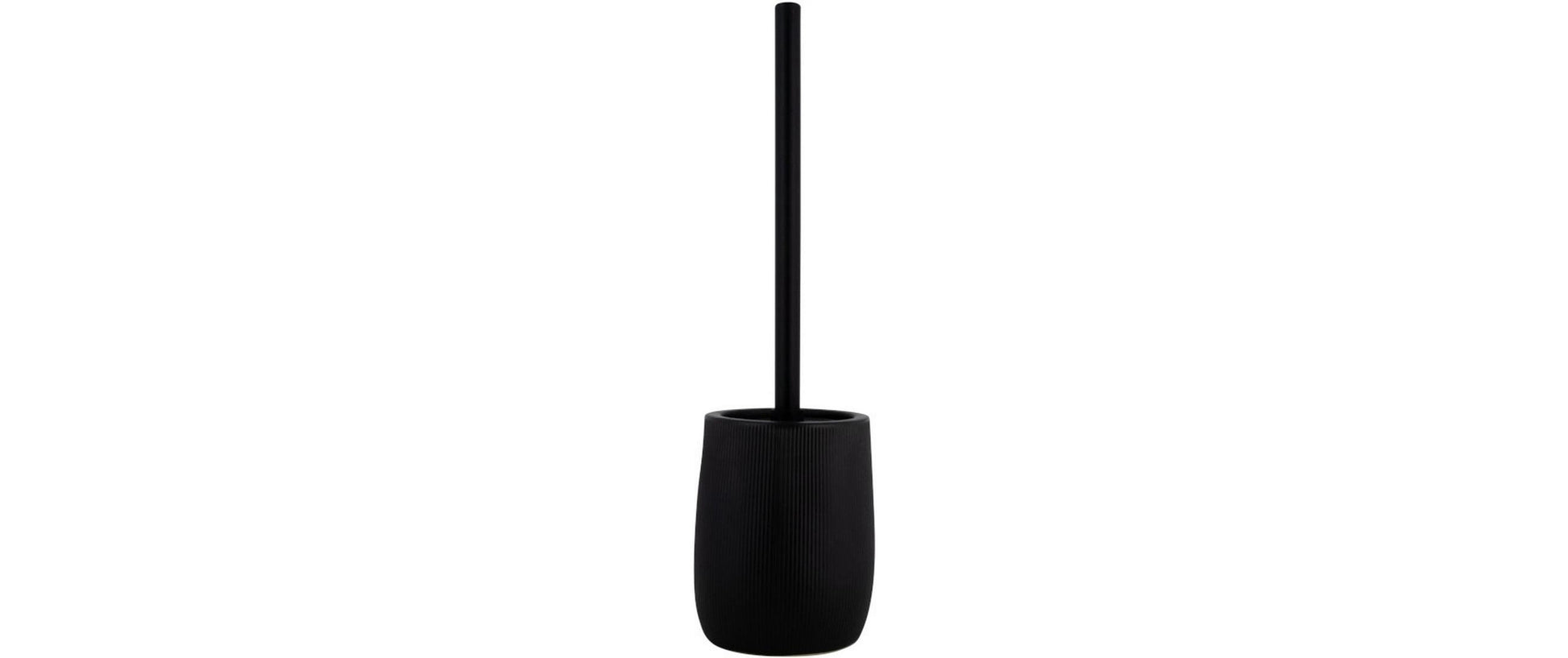 Wenko WC-Bürstenset – Keramik, Schwarz, H 39,5 cm, Ø 12 cm