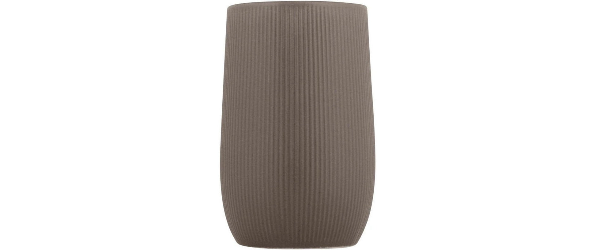 Wenko Zahnputzbecher Fablo – 8×12×8 cm, Keramik, Taupe