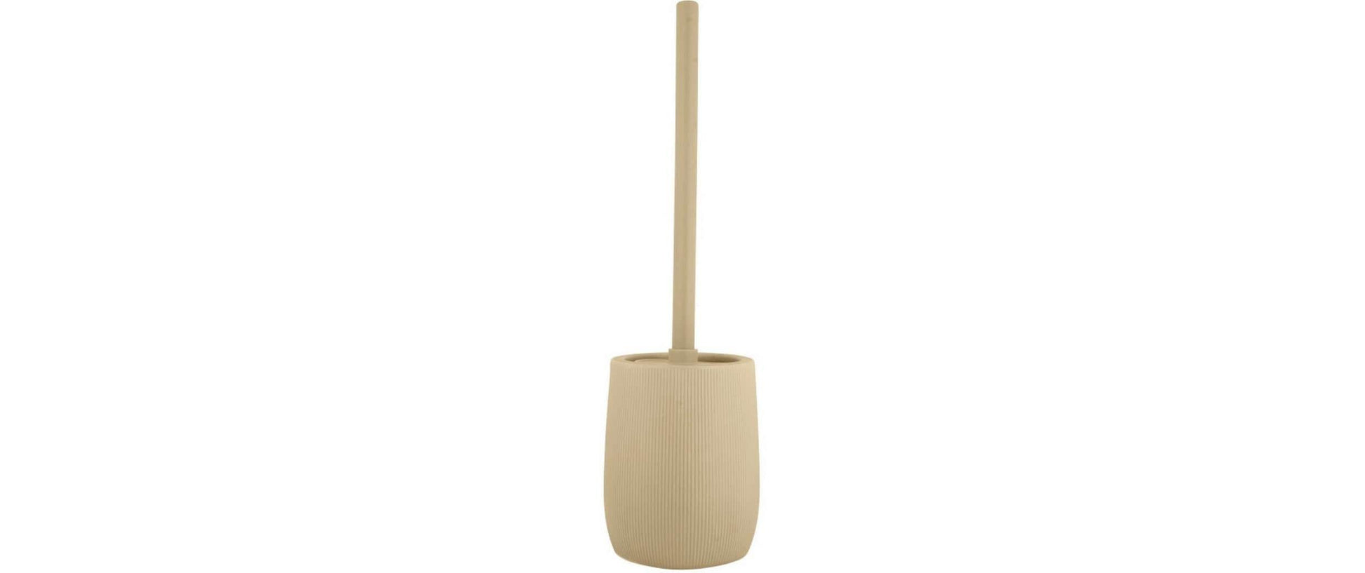 Wenko Fablo – WC-Bürstenset – Keramik, Beige, H 39,5 cm, Ø 12 cm