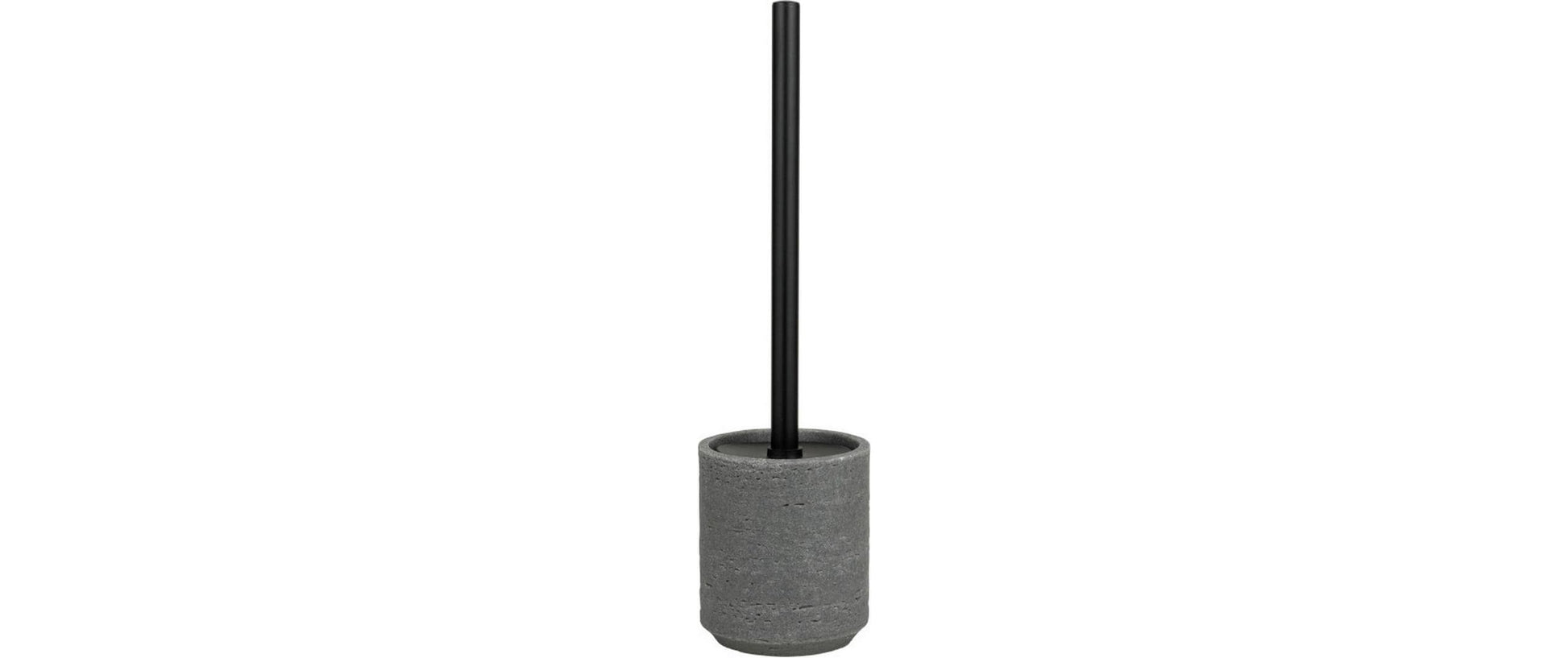 Wenko WC-Bürstenset – Edelstahl, Polyresin, Grau, H 36,5 cm, Ø 10 cm