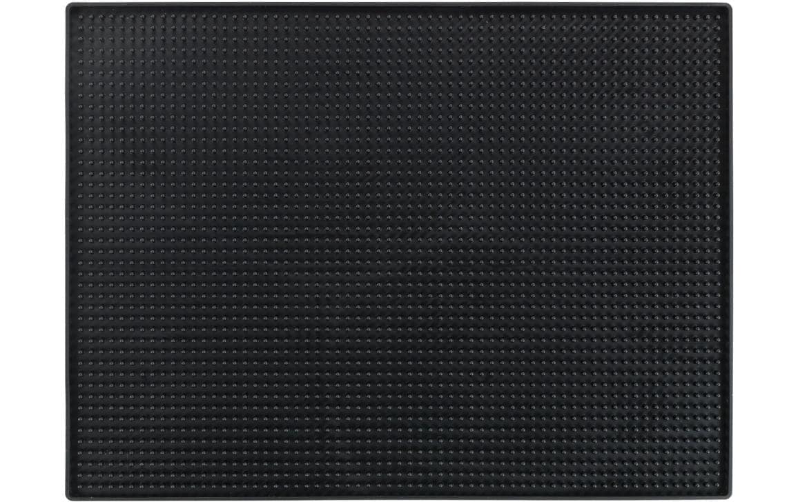 Wenko Abtropfmatte 40 × 30 × 1 cm, Gummi/Kunststoff, Schwarz