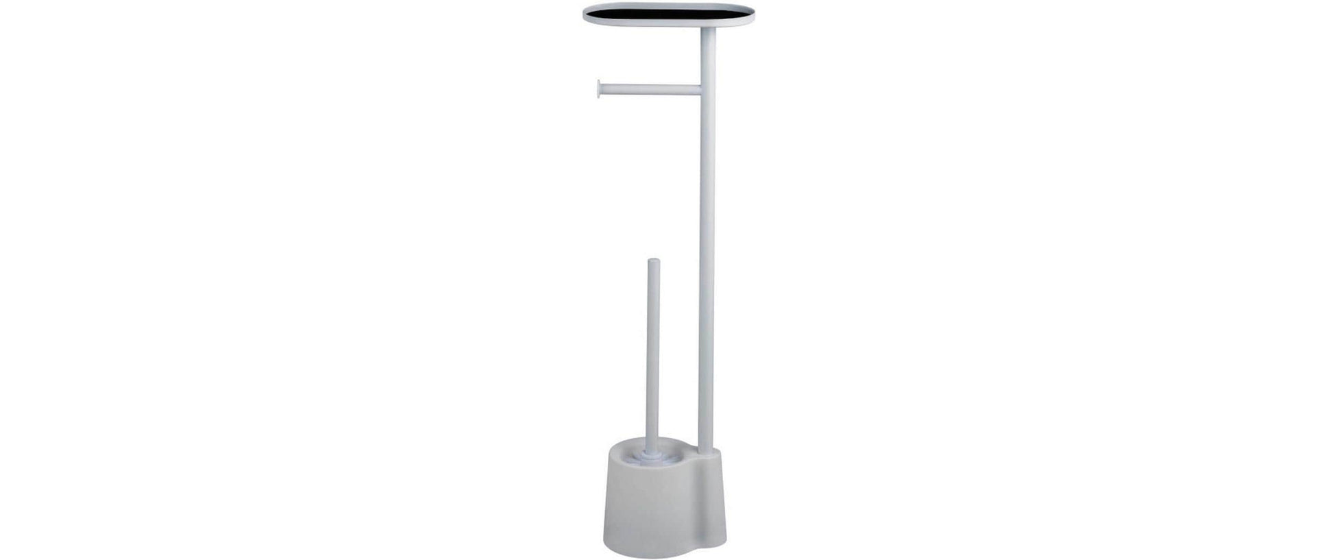 Wenko Albella – WC-Bürstenset – Edelstahl, Kunststoff, Weiss, H 69 cm