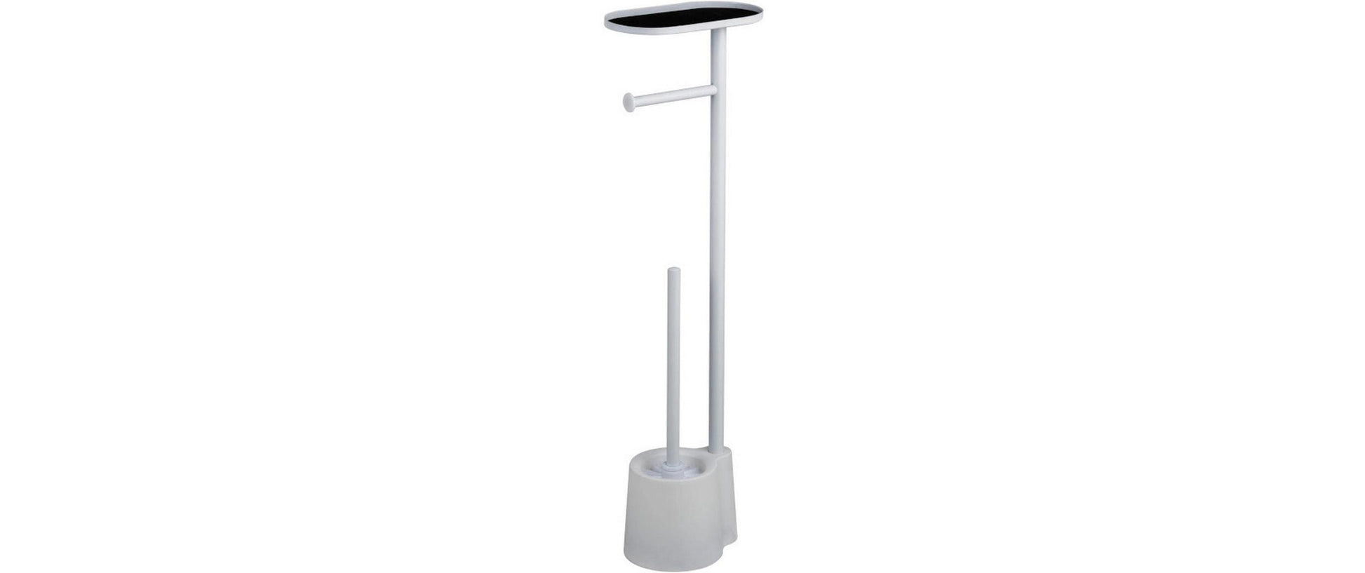 Wenko Albella – WC-Bürstenset – Edelstahl, Kunststoff, Weiss, H 69 cm