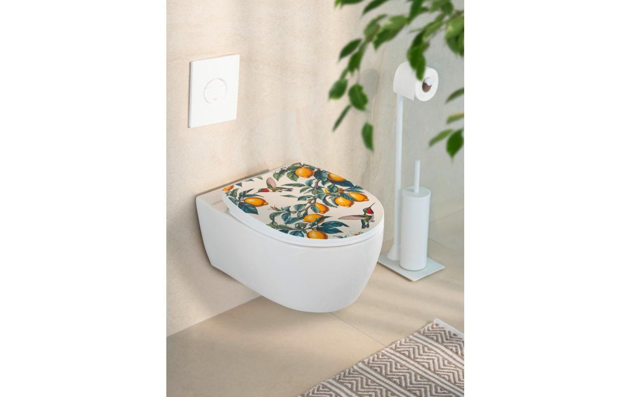 Wenko WC-Sitz – Thermoplast, Mehrfarbig, Easy Close, 36 × 44 cm