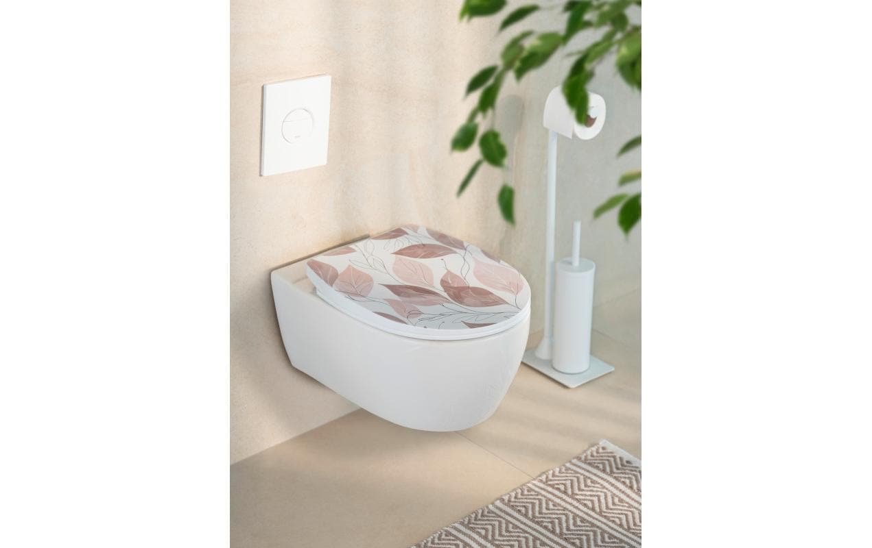 Wenko Pula – WC-Sitz – Thermoplast, beige, Easy Close, belastbar bis 350 kg, 36 × 44 cm