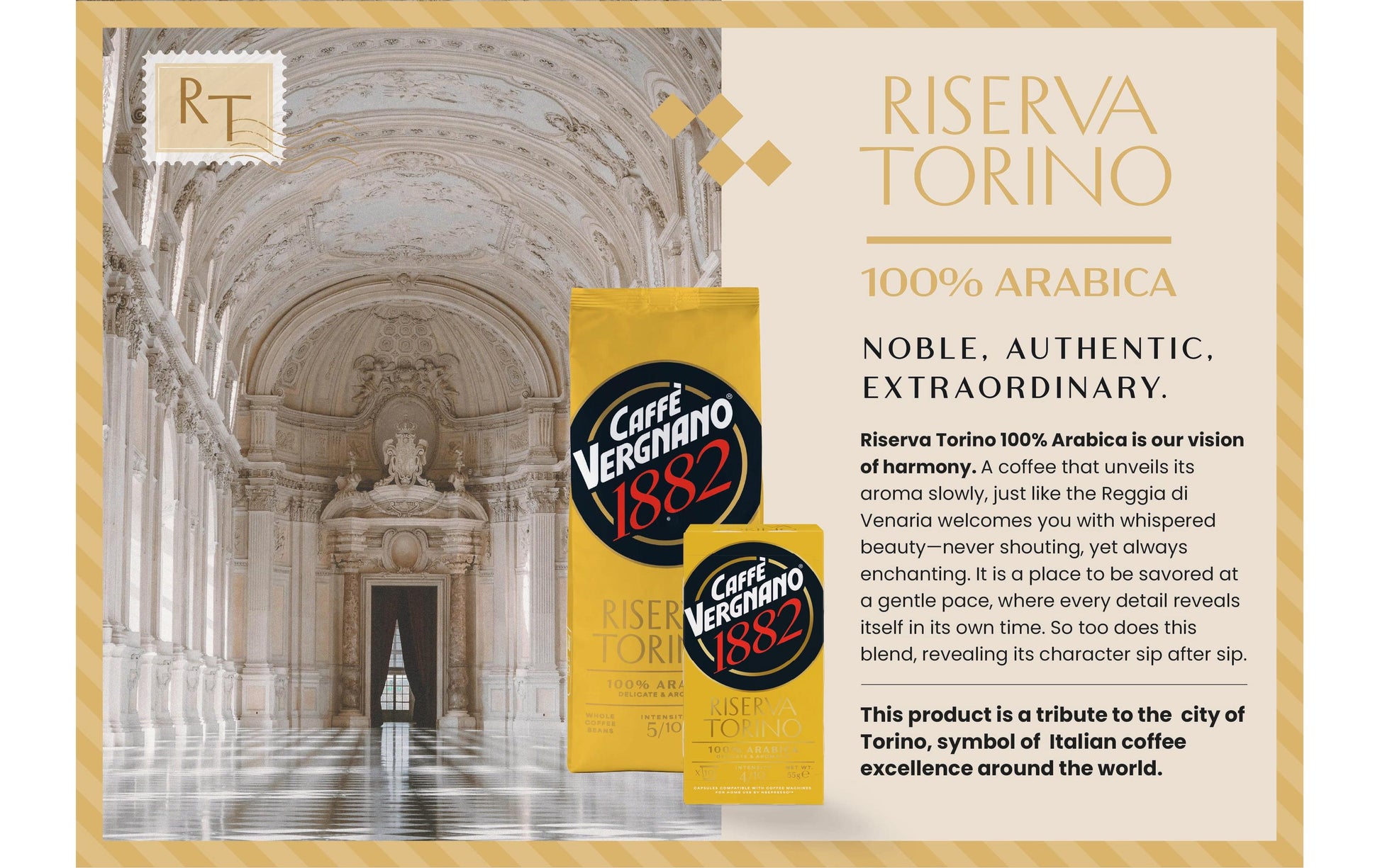 Caffè Vergnano Riserva Torino Arabica – Kapseln – Café Crème, 10 Kapseln