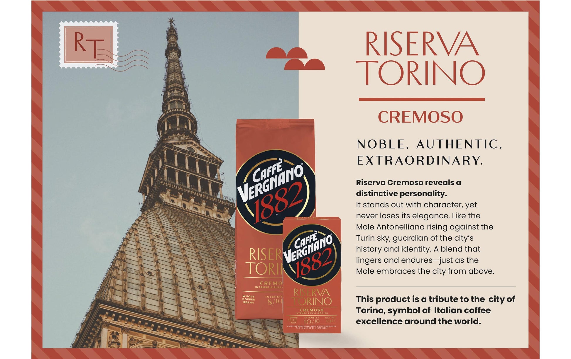 Caffè vergnano Riserva Torino Cremoso – Kapseln für Nespresso – Cappuccino, 10 Kapseln