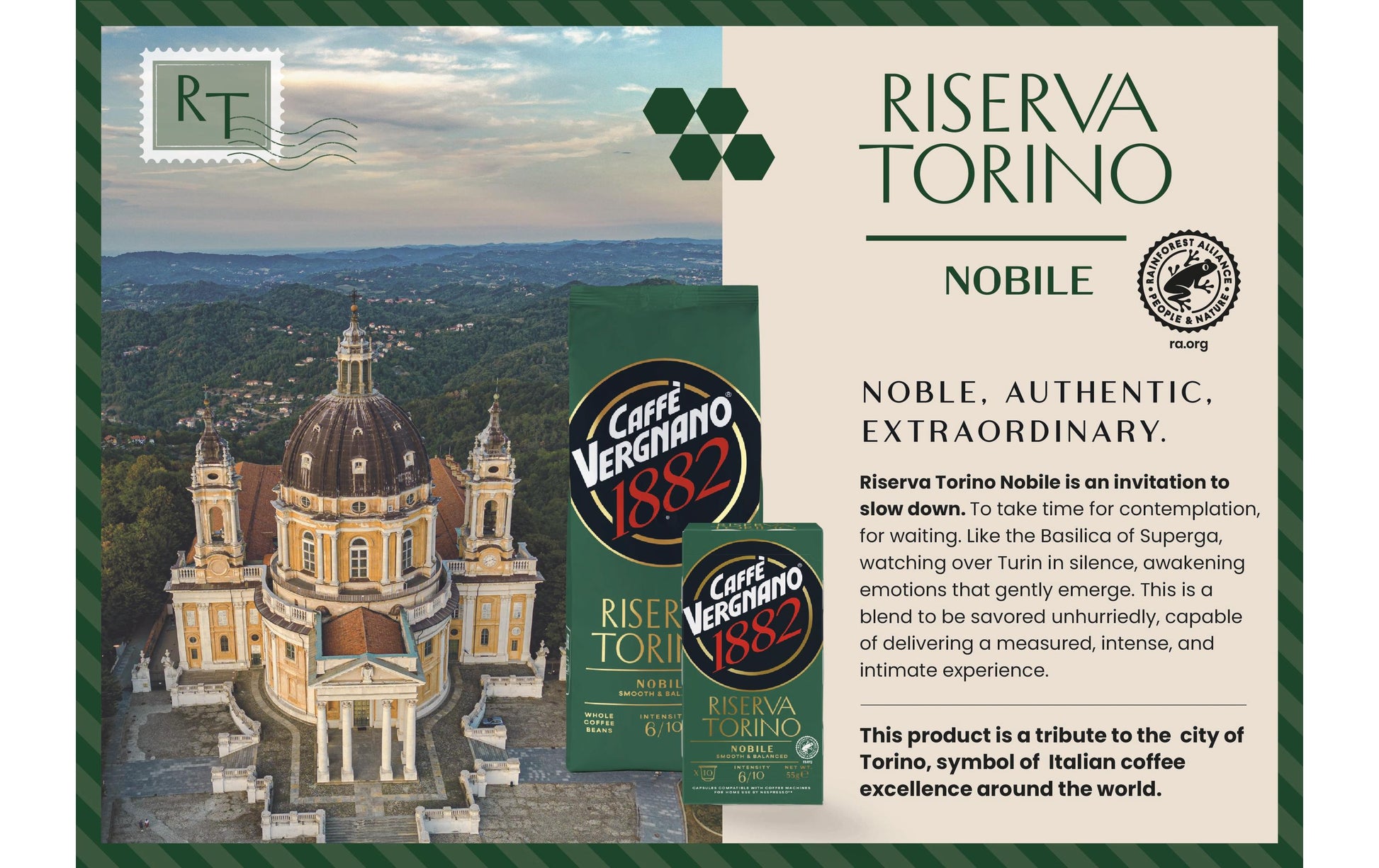 Caffè vergnano Riserva Torino Nobile – Kapseln – Espresso, Malz, 10 Kapseln