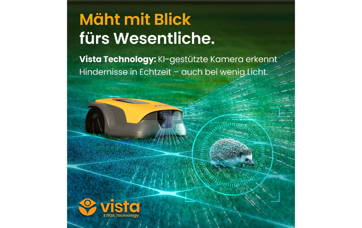 Stiga A10v Rasenmähroboter – 2,5 Ah – 18 cm Schnittbreite – 600 m² Mähfläche – GPS