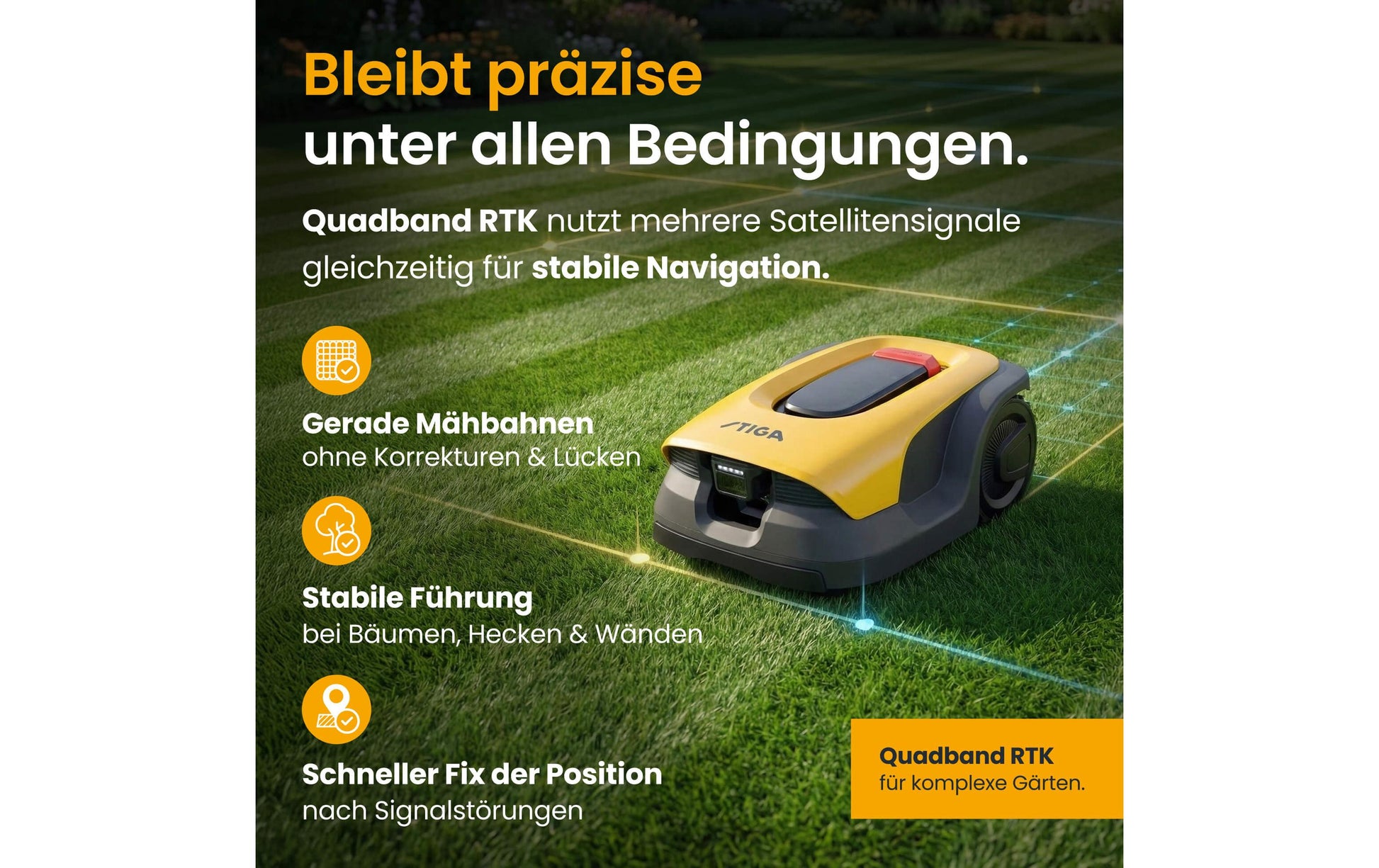 Stiga A6v Rasenmähroboter – Schnittbreite 180 mm – Mähfläche 600 m², Akku 2 Ah
