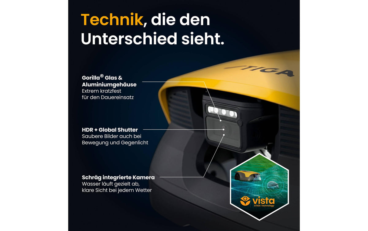 Stiga A6v Rasenmähroboter – Schnittbreite 180 mm – Mähfläche 600 m², Akku 2 Ah