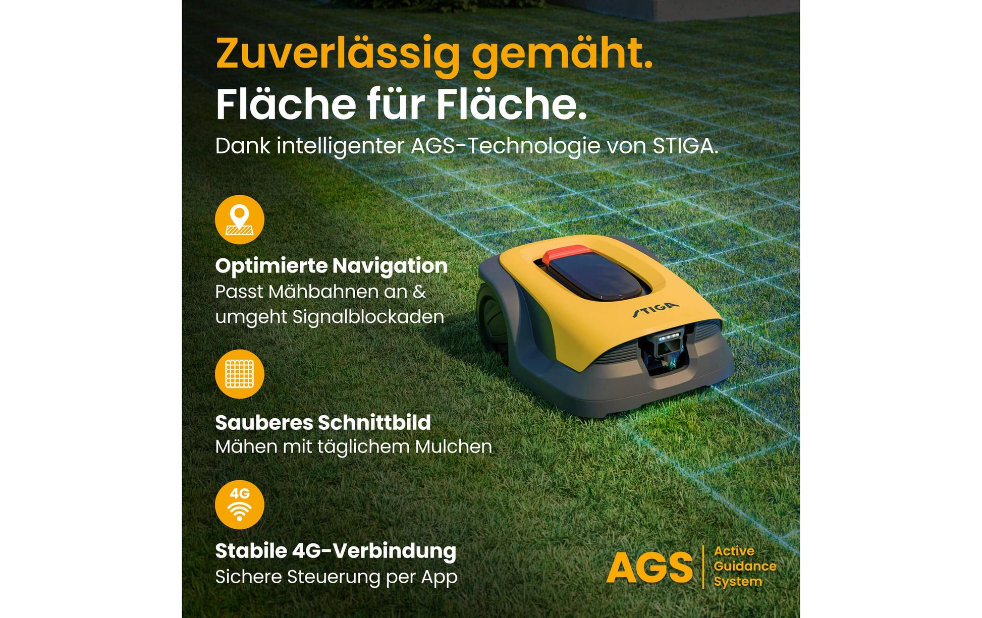 Stiga A6v Rasenmähroboter – Schnittbreite 180 mm – Mähfläche 600 m², Akku 2 Ah