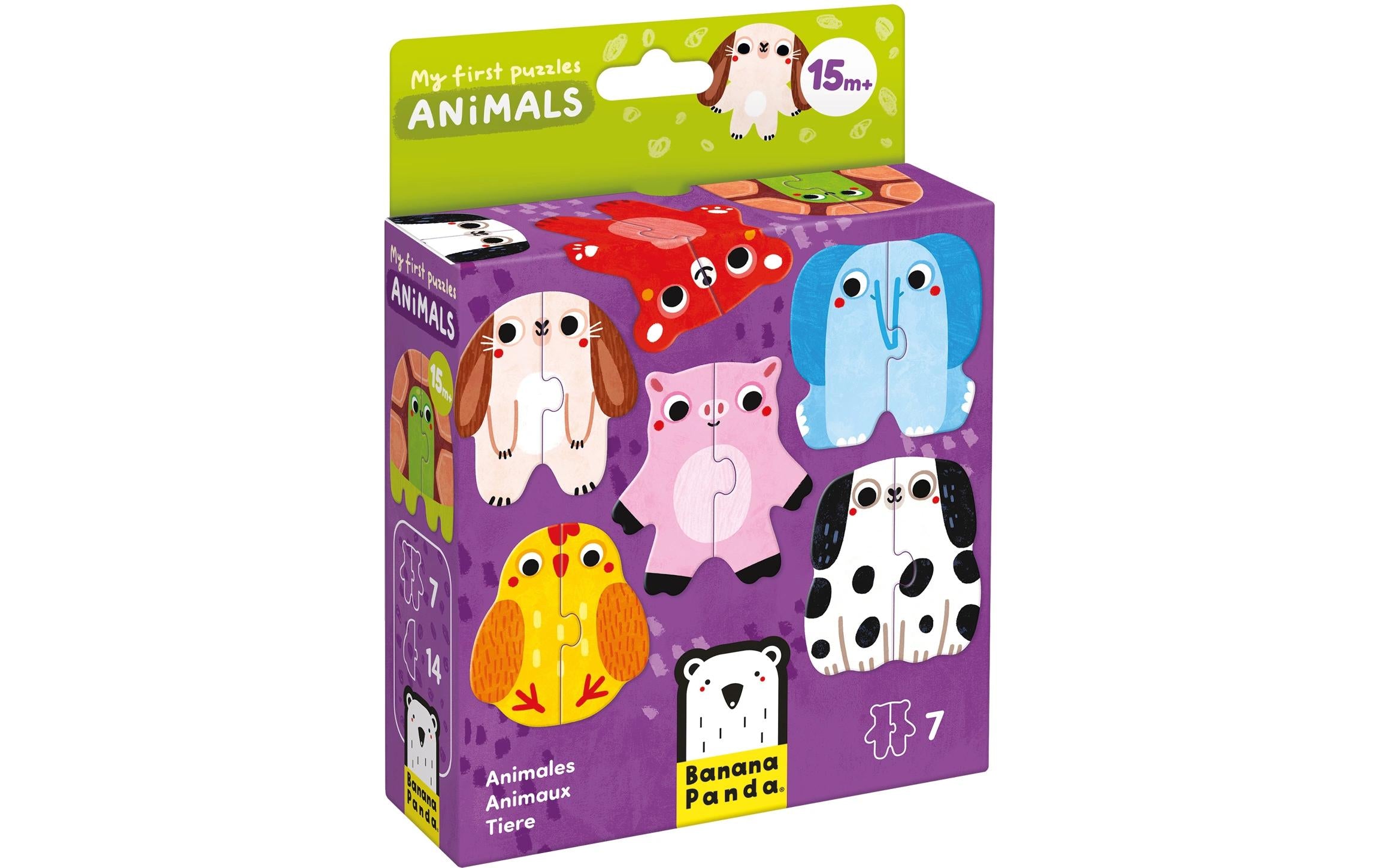 Banana panda Mein erstes Tierpuzzle – Tiere – 14 Teile – 20 cm – ab 1,3 Jahren