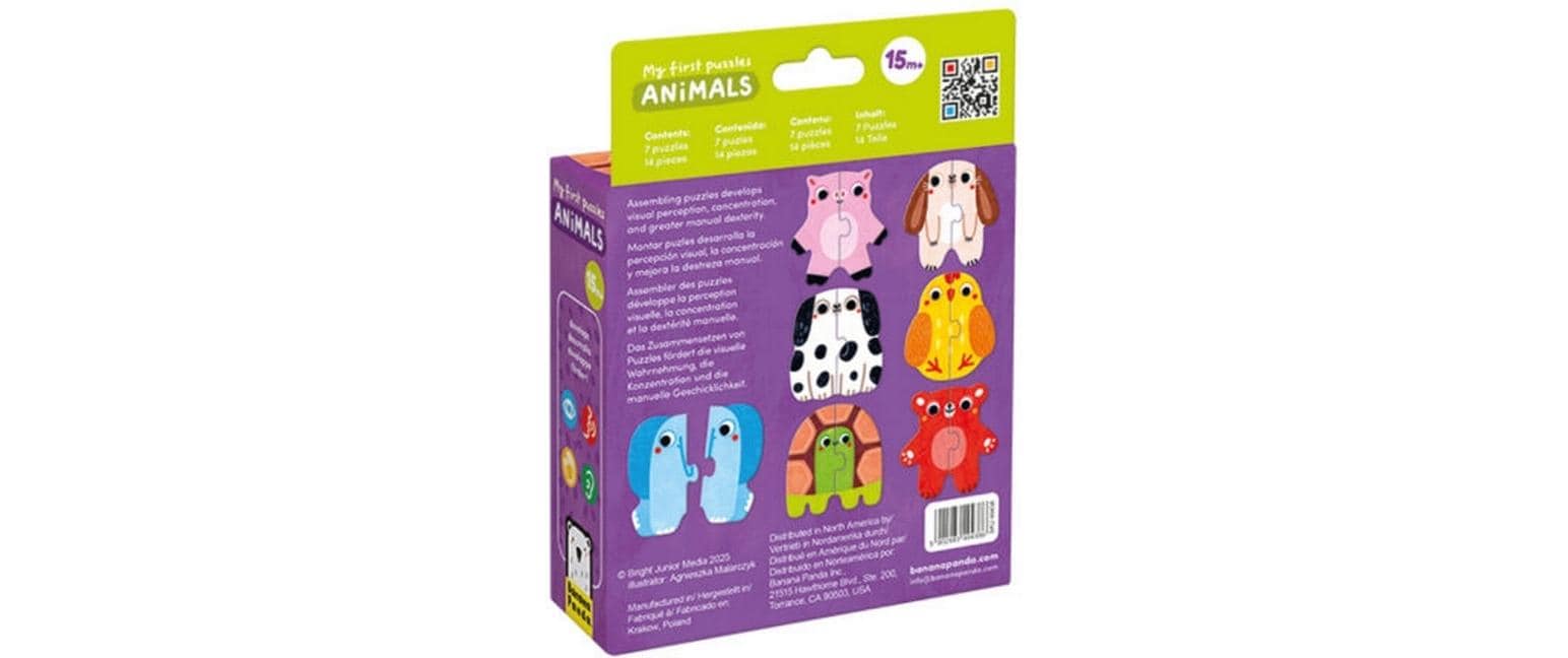 Banana panda Mein erstes Tierpuzzle – Tiere – 14 Teile – 20 cm – ab 1,3 Jahren