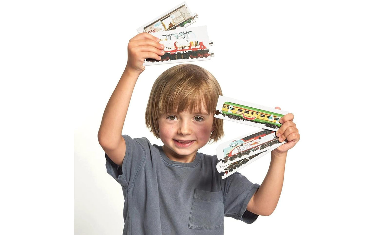 Banana panda Puzzle Mix and Match Trains – Logikspiel, ab 5 Jahren, EN/mehrsprachig
