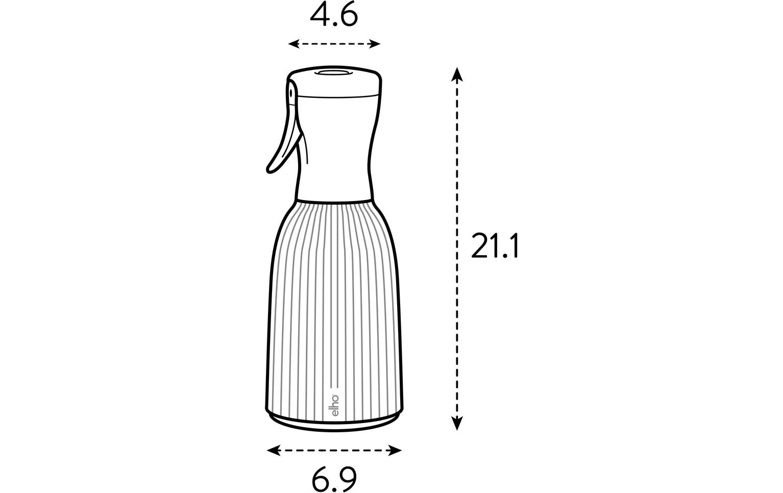 Elho Sprühflasche Vibes Fold – 0,37 l, Recycling-Kunststoff, Weiss