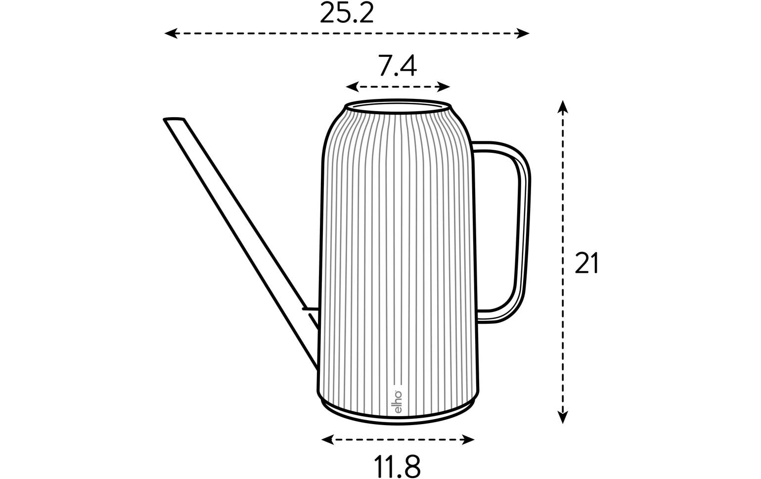 Elho Giesskanne Vibes Fold – 1,7 l – Kunststoff (Recycling) – Anthrazit