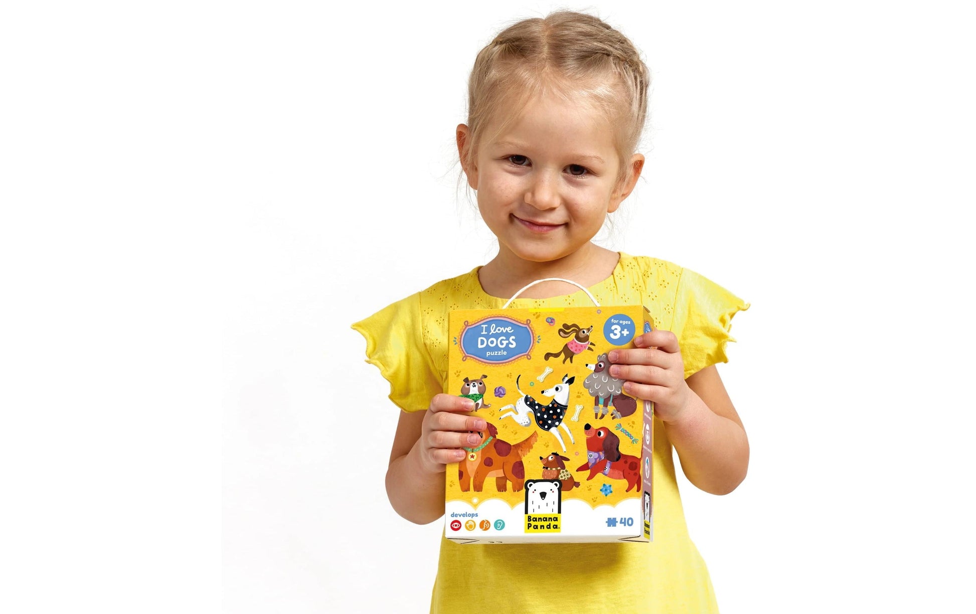 Banana panda Puzzle I Love Dogs – 60 Teile – 66 × 32 cm – ab 3 Jahren – Karton, Pappe