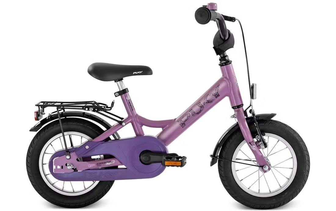 Puky YOUKE 12 Kinderfahrrad – 12" Räder, Fussbremse – ab 3 Jahren – Aluminium – Violett
