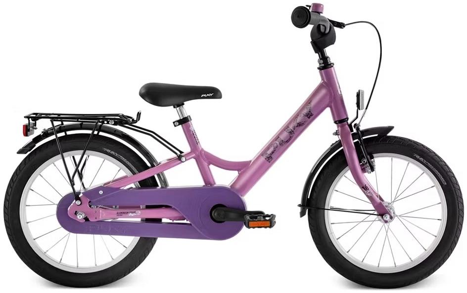 Puky YOUKE 16 Kinderfahrrad – Rücktritt- und Felgenbremse, Luftreifen – 16" – ab 4 Jahren – Aluminium – Violett