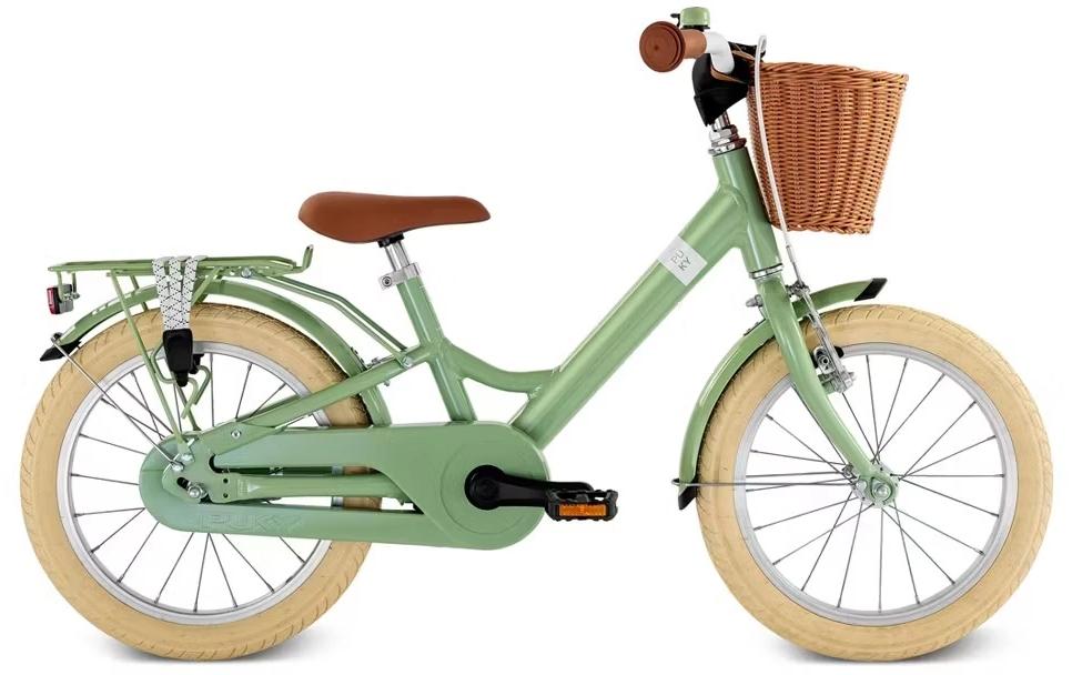 Puky YOUKE Classic Fahrrad – 16″, Aluminium, Grün – Felgenbremse, Fussbremse – ab 4 Jahren