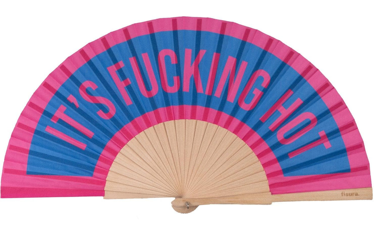 Fisura Fächer – 60 g – blau, rosa – Holz, Polyester (PES)
