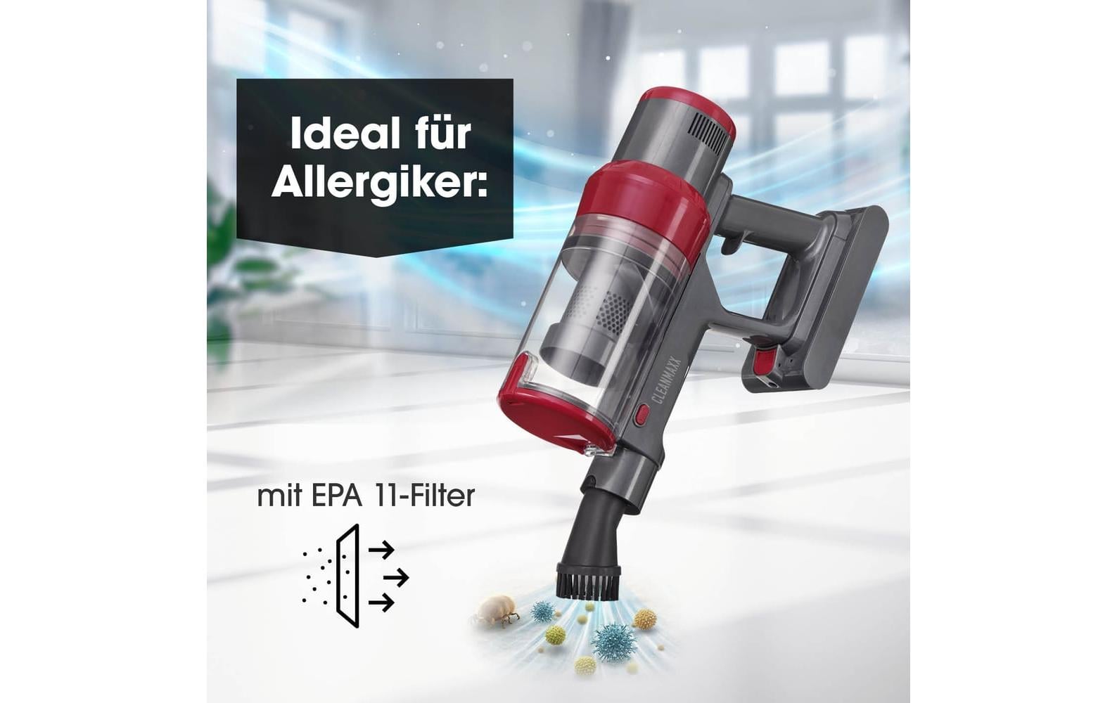 Cleanmaxx Akkustaubsauger 2-in-1 – 35 min, Behälter 1,00 l