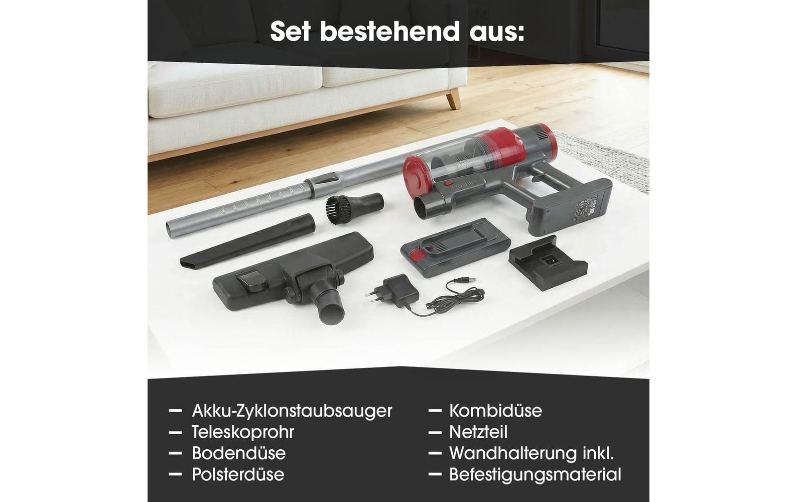 Cleanmaxx Akkustaubsauger 2-in-1 – 35 min, Behälter 1,00 l