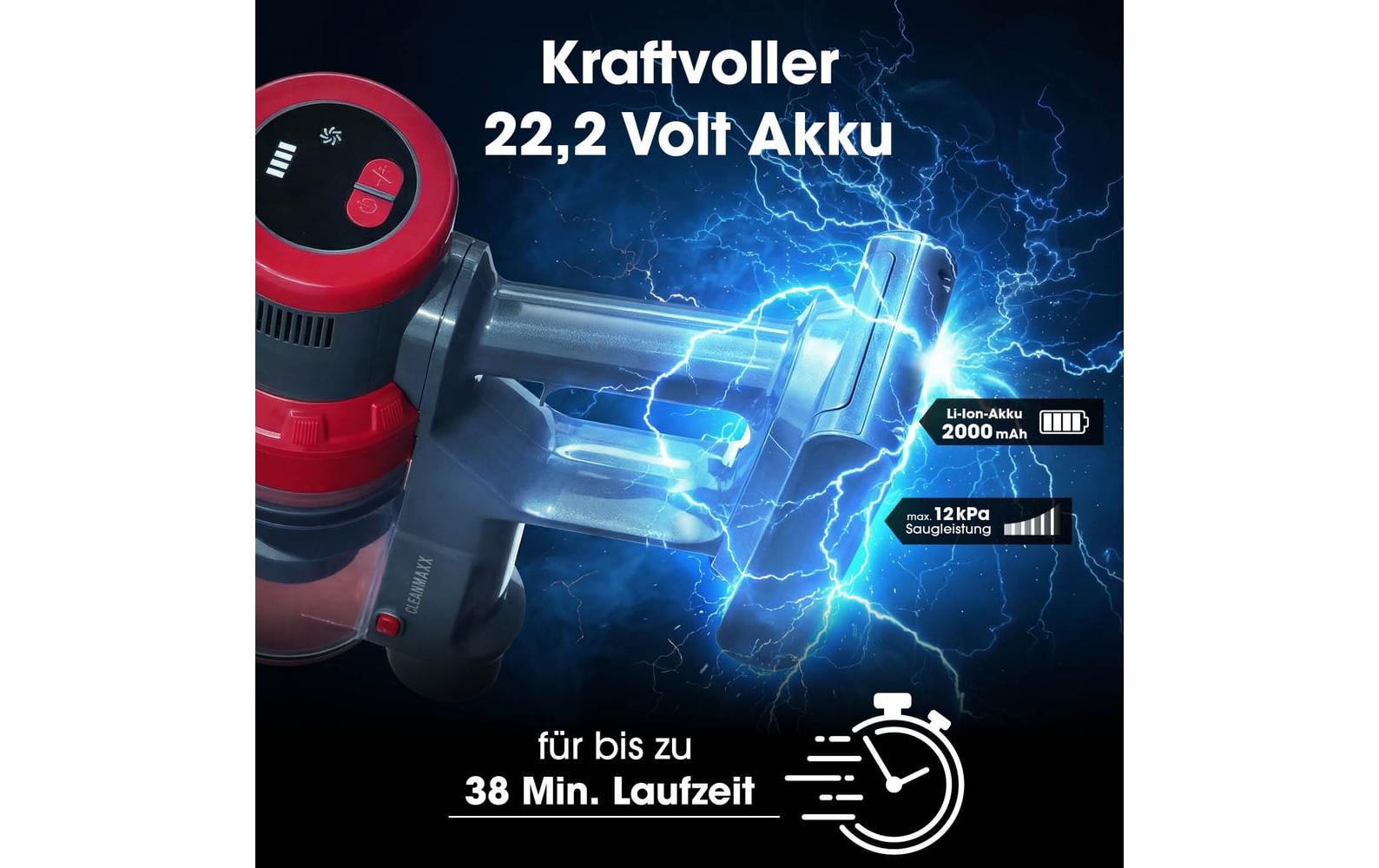 Cleanmaxx Akkustaubsauger 2-in-1 – 35 min, Behälter 1,00 l