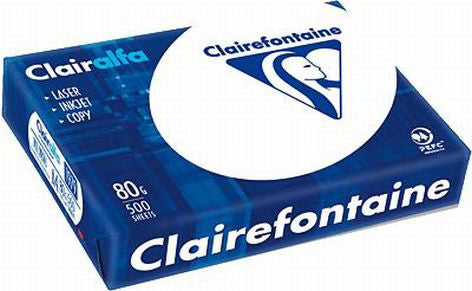 Clairefontaine Kopierpapier – A4, 80 g/m², weiss – für Inkjet, Laser, Kopierer – FSC, EU Ecolabel – 500 Blatt